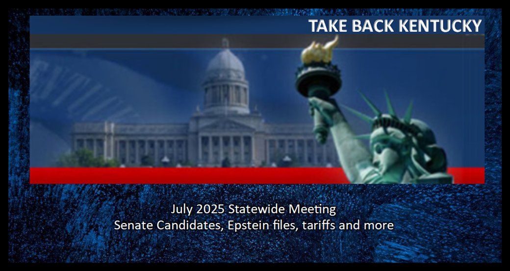 Take_Back_KY's tweet photo. This month’s meeting is Saturday July 19th, 1:00PM EST to 4:00PM EST at Family Buffet at 121 Towne Dr, Elizabethtown, KY 42701! 

Agenda:
https://t.co/qVSQtOtbAI https://t.co/VBKlNRQj9v