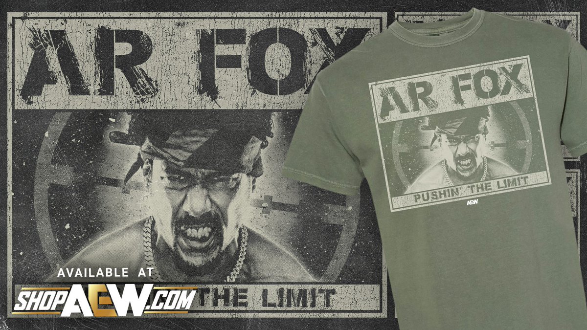 ShopAEW's tweet image. Push the limits with the NEW @ARealFoxx t-shirt, available right now on ShopAEW.com!