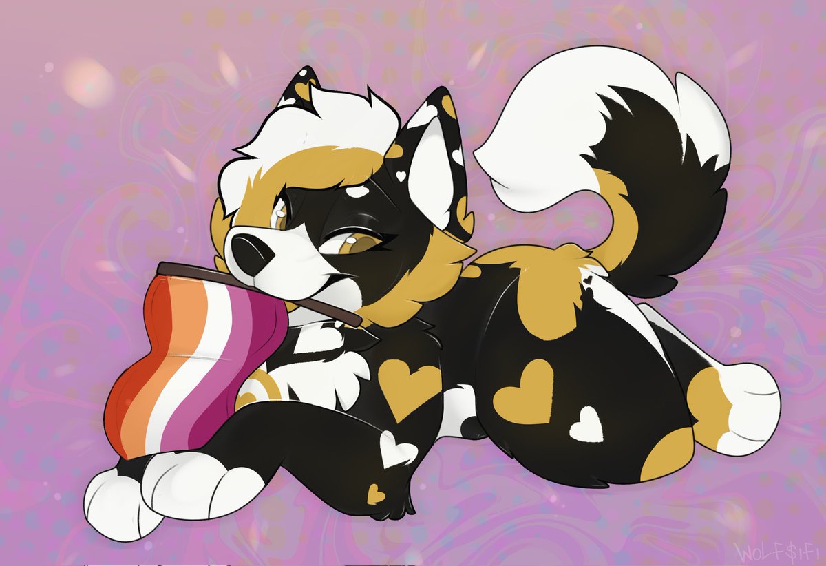 AspectOfNivera's tweet image. Heres an awesome pride piece I got this year from an absolutely amazing artist: @Wolfsifi2