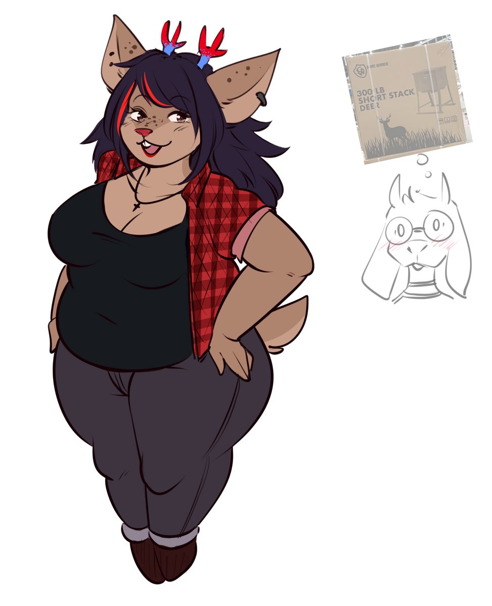 Zevulpes's tweet image. I've been thinking of a plus size Dess a lot