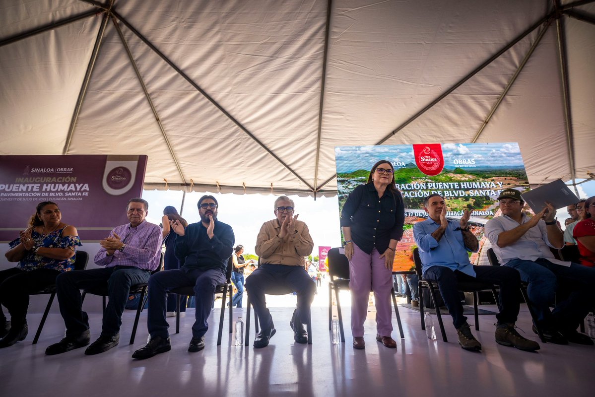 imeldacastromx's tweet image. Agradezco al gobernador de #Sinaloa, Dr. Rubén @rochamoya_, la invitación al evento de inauguración y entrega del puente Humaya y la pavimentación del bulevar Santa Fe, obra de gran beneficio para las vecinas y vecinos del municipio de #Culiacán.