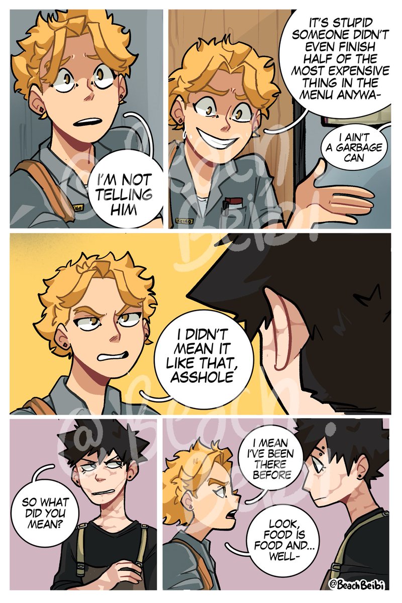 BeachBeibi's tweet photo. Part 1 of Dabihawks comic that’s basically Lost &amp; Found AU prequel, but also this part is based on the fic 17, written by @pandatanks  (https://t.co/LvGyII6AYE)
1/2 https://t.co/gQQp1fpVwJ