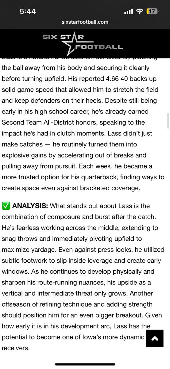 Tyler Lass (@tylerlass11) on Twitter photo Thank you <a href="/sixstarfootball/">Six Star Football | PLUS+</a> for the write up and recognition! <a href="/tmlloyd67/">Tyler Lloyd</a> <a href="/alex_kirton70/">Alex Kirton</a> Thank you <a href="/sixstarfootball/">Six Star Football | PLUS+</a> for the write up and recognition! <a href="/tmlloyd67/">Tyler Lloyd</a> <a href="/alex_kirton70/">Alex Kirton</a>