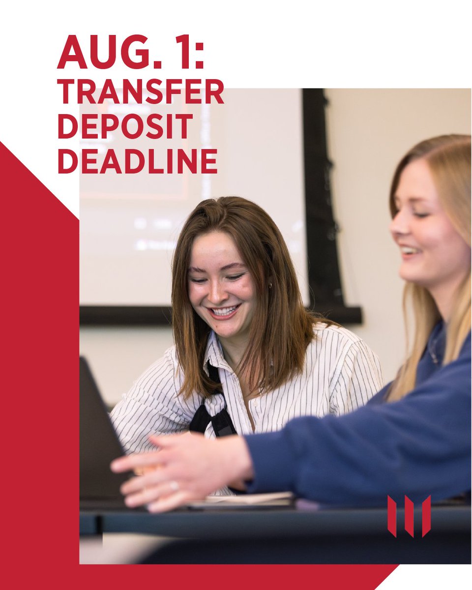 Transfers, don’t miss your chance to hold your spot in the incoming class! We know your passions and gifts will enhance Whitworth’s vibrant community. Submit your enrollment deposit by Aug. 1 at whitworth.edu/app-status.
