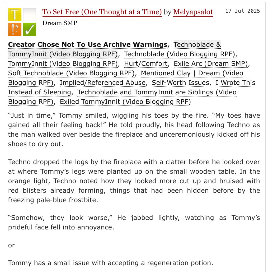 eminiyapsalot's tweet image. I write too guys (2.7k oneshot) #cbedrockbros
archiveofourown.org/works/67701916