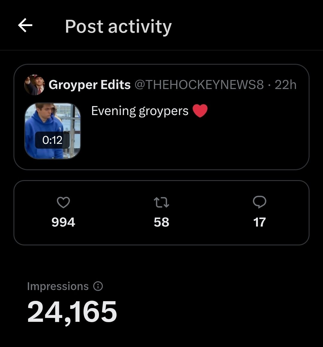THEHOCKEYNEWS8's tweet image. 24k on X and 15K on insta thanks groypers ❤️ and @reamericafirst