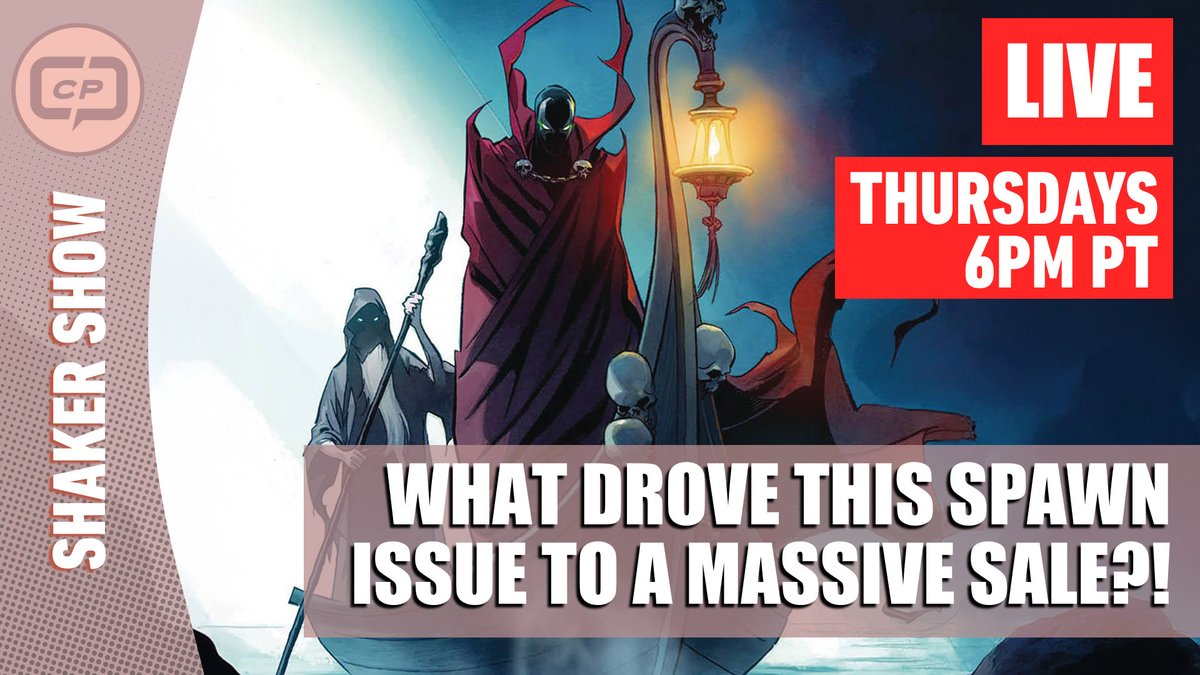 covrprice's tweet image. The SHAKER SHOW is LIVE tonight on YouTube at 6pm PT to see what’s shaking for the week, with SPAWN, MORTAL KOMBAT, VAMPIRELLA, and more interesting high sales! Don’t miss out! #Livestream
#Casually_collecting_comics #BlakkCrownComics @DrYoYo
LINK: youtube.com/watch?v=gg3oBG…