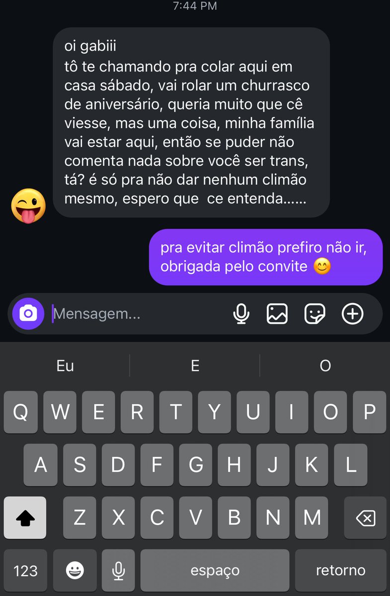 pov: vc é trans e seu ficante te chamou pra um churrasco