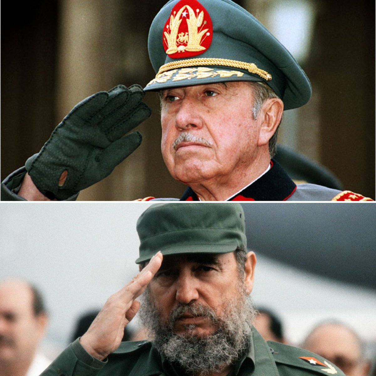 JuanKBarth1's tweet image. Los comunistas odian a Pinochet, porque tomó el poder por la fuerza, mantuvo una dictadura por 17 años, entregó el poder a través de un plebiscito y sentó las bases para el desarrollo económico.
A su vez los comunistas aman a Fidel Castro, quien también tomó el poder por la…