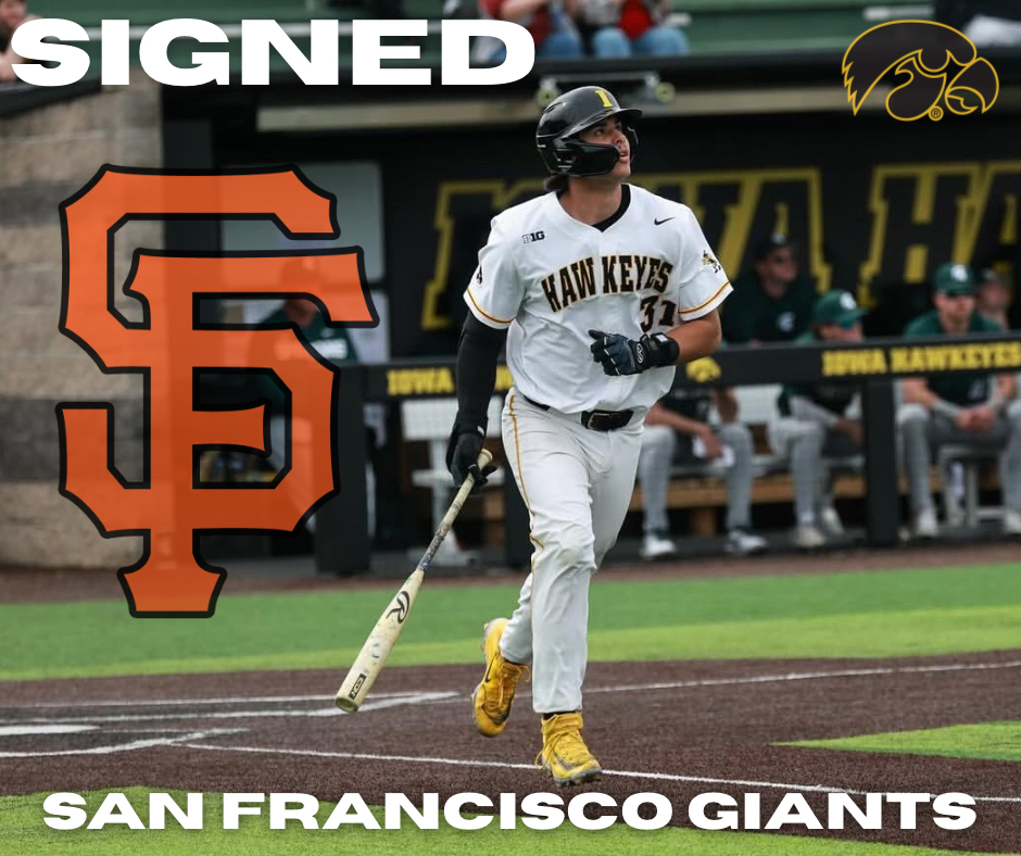 UIBASEManagers's tweet image. Congrats to Daniel Rogers on signing with the San Francisco Giants! Rogers had 110.7 Called Strikes Added this season, best in the Big Ten. He also threw out 8 runners on 31 stolen base attempts. Offensively, Rogers was second on the team with a 123 wRC+ and had a .434 xwOBA