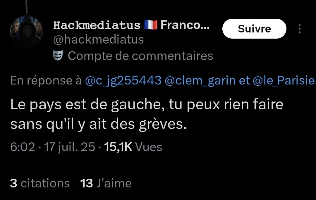 XanXill's tweet photo. @Ad_hess_ Non mais les grèves favorisent le viol, tu comprends ... https://t.co/ngl5RWTPiI