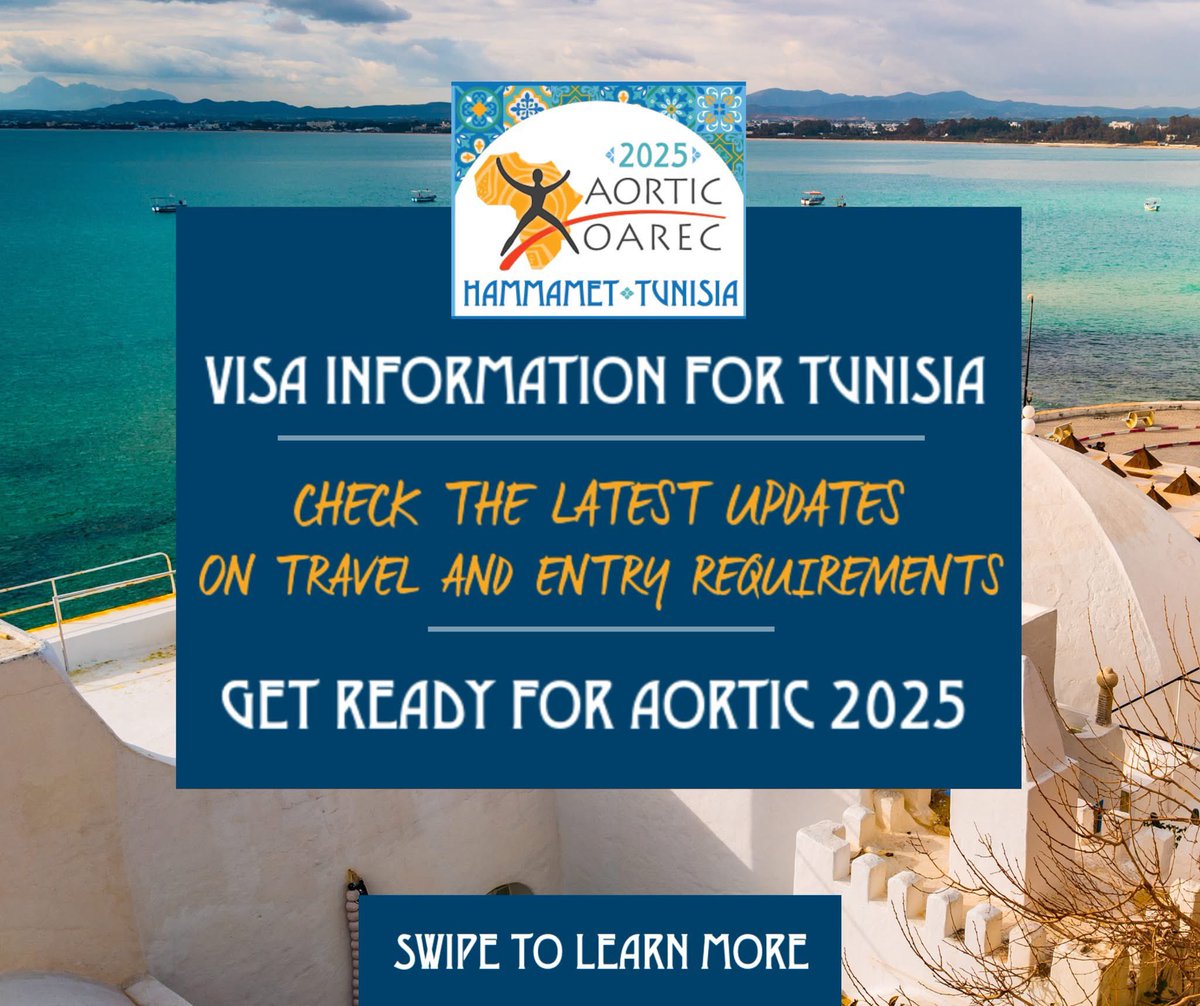 ACTG_CRO's tweet photo. We are looking forward to welcoming you in Hammamet, #Tunisia 🇹🇳 for the #AORTIC2025 International #Cancer Conference. We recommend getting your visa for Tunisia timeously and checking what options you require to fulfill to enter Tunisia effortlessly. 
Join us in Tunisia! 🤗 https://t.co/FPHA3oCNEP