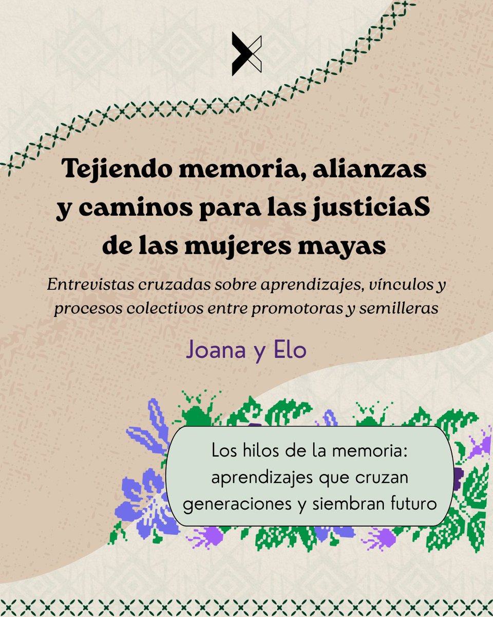 EquisJusticia's tweet image. 🌿 Conversaciones que entrelazan historias y caminos de #MujeresMayas que sienten, sueñan y luchan desde sus territorios ✨ Doña Elo, Promotora Maya de Justicia en #Yucatán, y Joana, Semillera de Justicia en #QuintanaRoo, comparten sus aprendizajes y reflexiones nacidas de los…