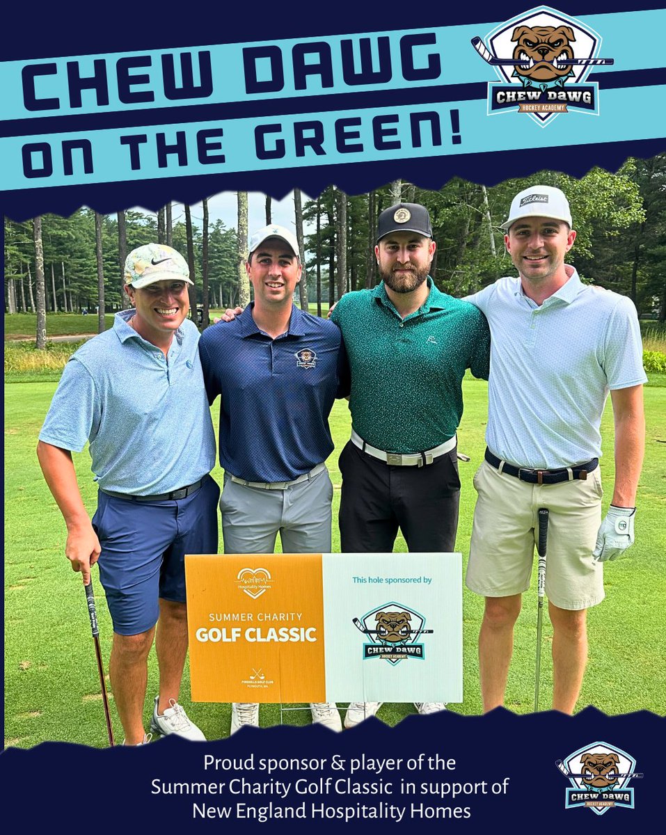 Today, Chew Dawg traded sticks for clubs.

We are proud to have sponsored and teed off at the Summer Charity Golf Classic in support of @hosphomes. Huge thanks to @pinehillsgolfclub for hosting a beautiful day on the course for a great cause!

#CDHA #ChewDawg