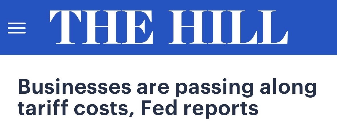 marctshort's tweet image. Businesses are sounding the alarm: rising tariff costs are squeezing supply chains, driving up prices, and putting pressure on families.
Tariffs are taxes. When businesses get squeezed, consumers pay the price.
thehill.com/business/54062…