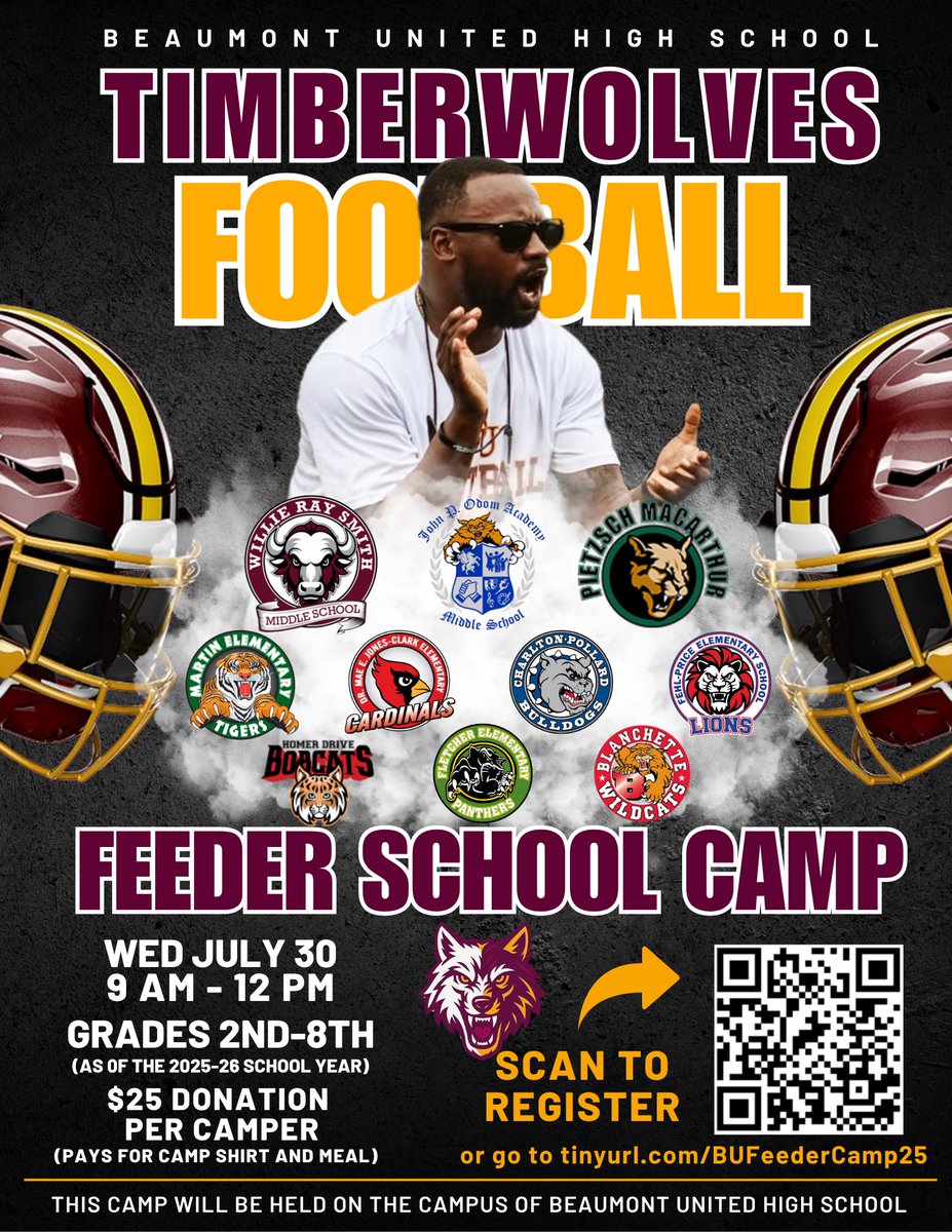 Let’s Find A Way Future T Wolves!
See you guys July 30th. Go to tinyurl.com/BUFeederCamp25 to register.