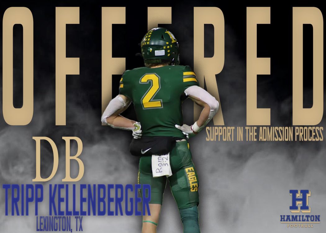 Tripp Kellenberger (@_tkellenberger) on Twitter photo #AGTG After a great conversation with <a href="/CoachRMoore34/">Coach Randi Moore</a> I'm thankful to have received an offer to attend and play football at Hamilton College! <a href="/HamCollFootball/">Hamilton College Football</a> <a href="/coach_muhl/">Coach Muhl</a> <a href="/_Cward_/">Courtney Ward</a> #AGTG After a great conversation with <a href="/CoachRMoore34/">Coach Randi Moore</a> I'm thankful to have received an offer to attend and play football at Hamilton College! <a href="/HamCollFootball/">Hamilton College Football</a> <a href="/coach_muhl/">Coach Muhl</a> <a href="/_Cward_/">Courtney Ward</a>