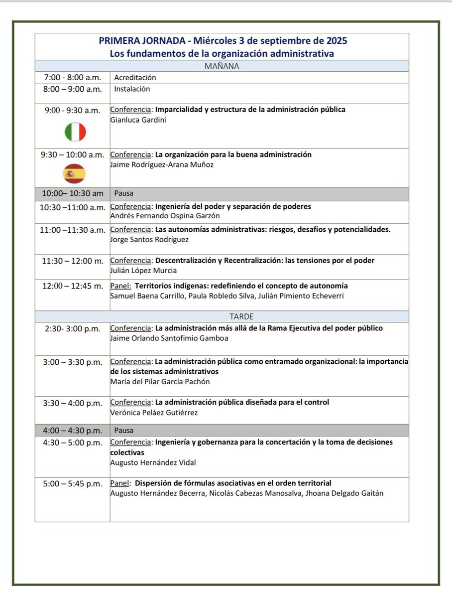 Nuestro Director <a href="/JulianLopezM/">Julián López Murcia</a> fue invitado por la <a href="/UExternado/">U.Externado</a> a participar como Conferencista en las XXVI Jornadas Internacionales de #DerechoAdministrativo.