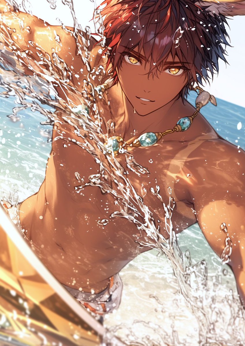 暑いね！
海行こうぜ！