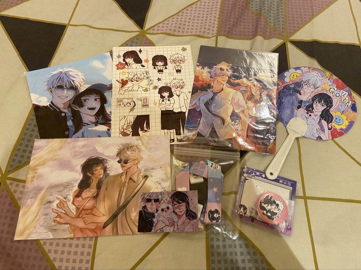 my <a href="/DJAKARTAGOUTA/">GoUta Event in Jakarta: 𝐑𝐞𝐩𝐥𝐲 𝟐𝟎𝟎𝟔</a> merch is finally here! 💜 my gouta gojohime satohime heart is full once again! thank you <a href="/sunfishtwilight/">abel</a>! to more budols! 🥂