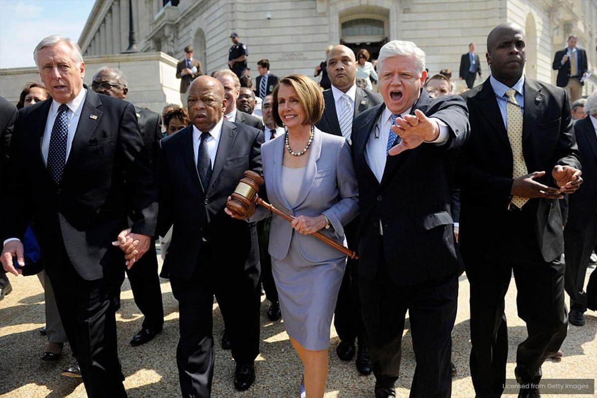 TeamPelosi's tweet image. Starting NOW - honoring John Lewis, making #GoodTrouble and making phone calls to SaveOurHealthCare.org