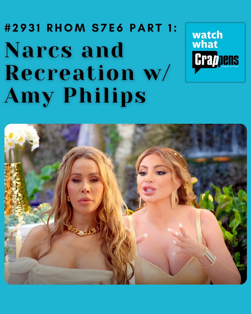 WhatCrappens's tweet image. New epi! This week on #RHOM Lisa gets dogpiled at Alexia’s narcissism party, but in the end, she and Larsa find a way to bury the hatchet. Special guest @AmyPhillips_ joins Ben to break it all down.