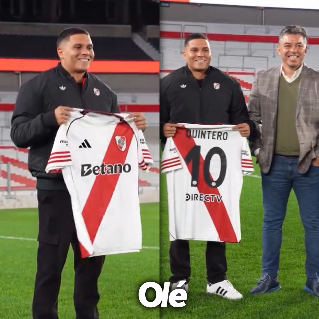 DiarioOle's tweet photo. ⚪️🔴 Juanfer ya posó con la 10 de River https://t.co/562x2pyI27