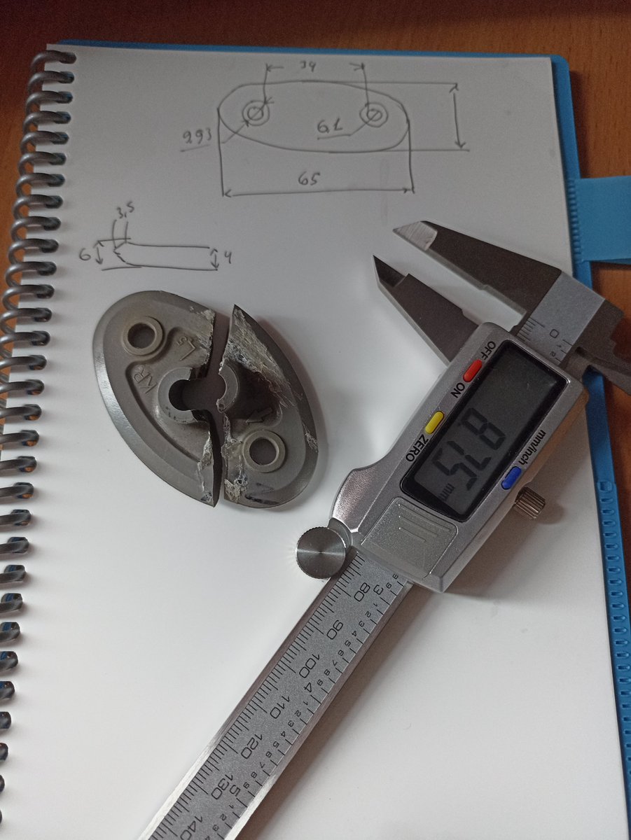 YLRabbit's tweet image. Broke the thing in Toyota, interesting shape, I'll have to sweat drawing in #FreeCAD first and then choosing print orientation - those smooth transitions are usually a pain in the ass.😜
#3dprinting