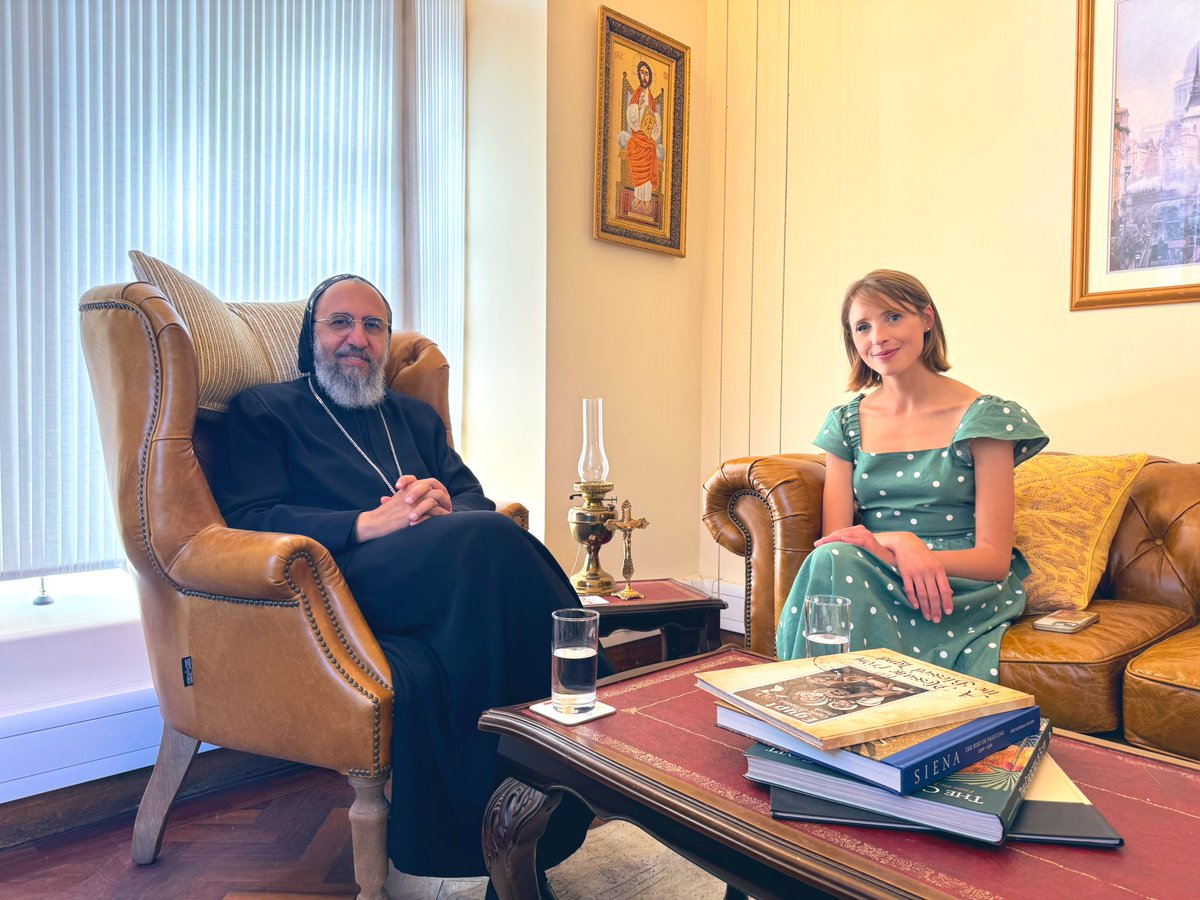 BishopAngaelos's tweet image. Pleased to have positive meetings at @TheSanctuaryCDL with @Egyptair General Manager for the United Kingdom, Ingy Nabil, and my dear friend @HannahRThomas_ both for constructive conversations on future cooperation and collaboration, both in London and Egypt.