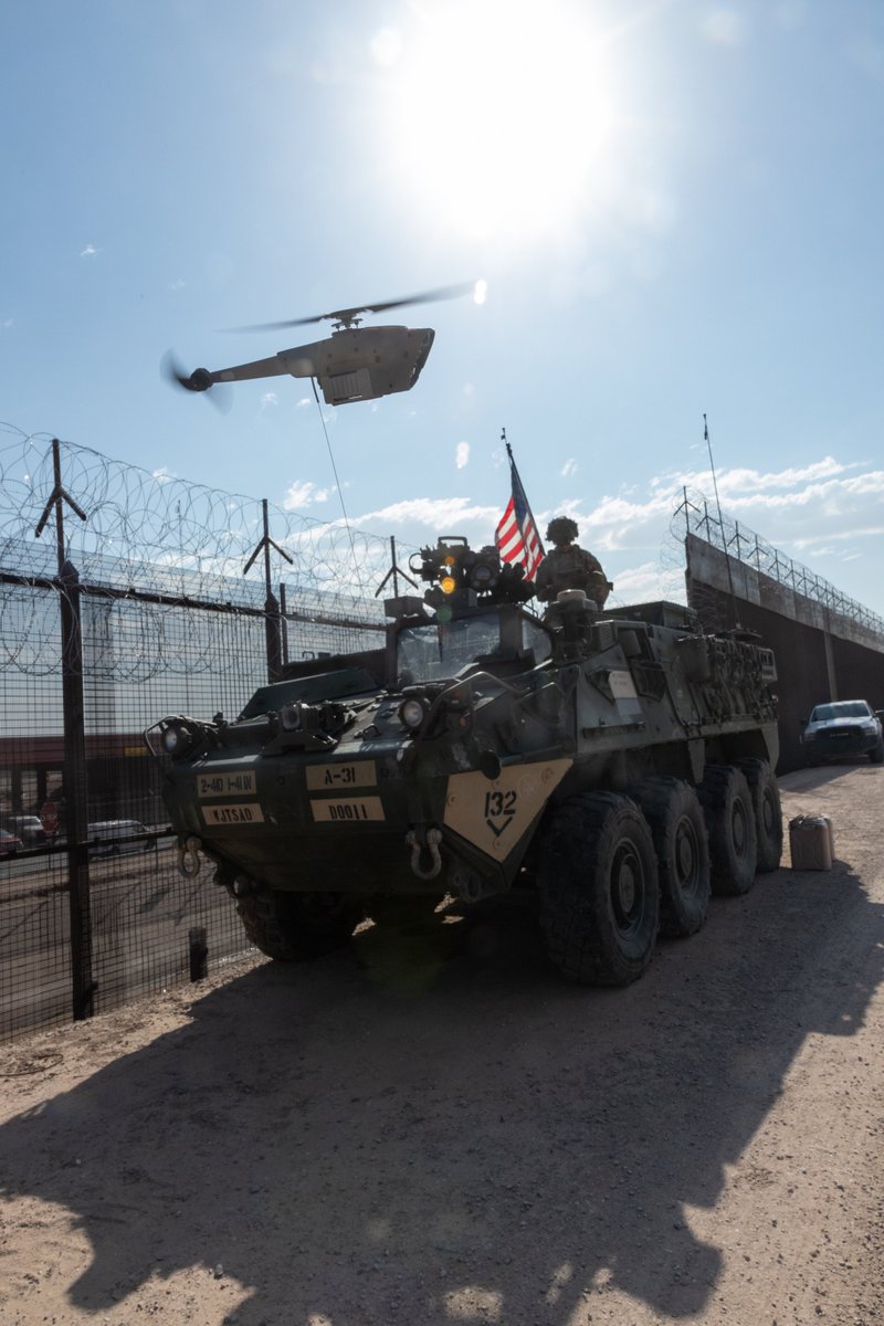 USNorthernCmd's tweet image. Along the southern border, Joint Task Force-Southern Border uses the Black Hornet 4 drone to enhance surveillance, support U.S. Customs and Border Protection, and help secure the nation’s border.
📍 El Paso, Texas | July 12, 2025