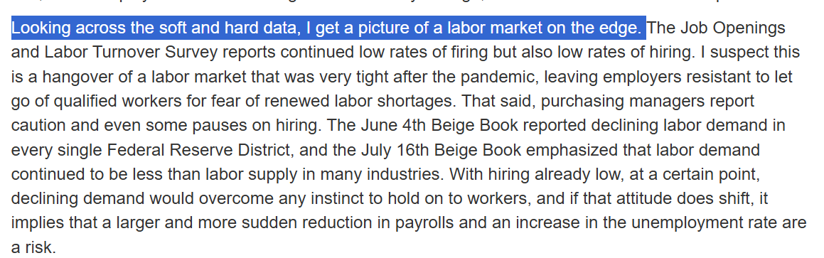 elerianm's tweet image. Below are three key passages from Federal Reserve Governor Chris Waller’s speech, whose stated aim upfront is “to explain why I believe that the Federal Open Market Committee (FOMC) should reduce our policy rate by 25 basis points at our next meeting.”
Here’s the link to the…