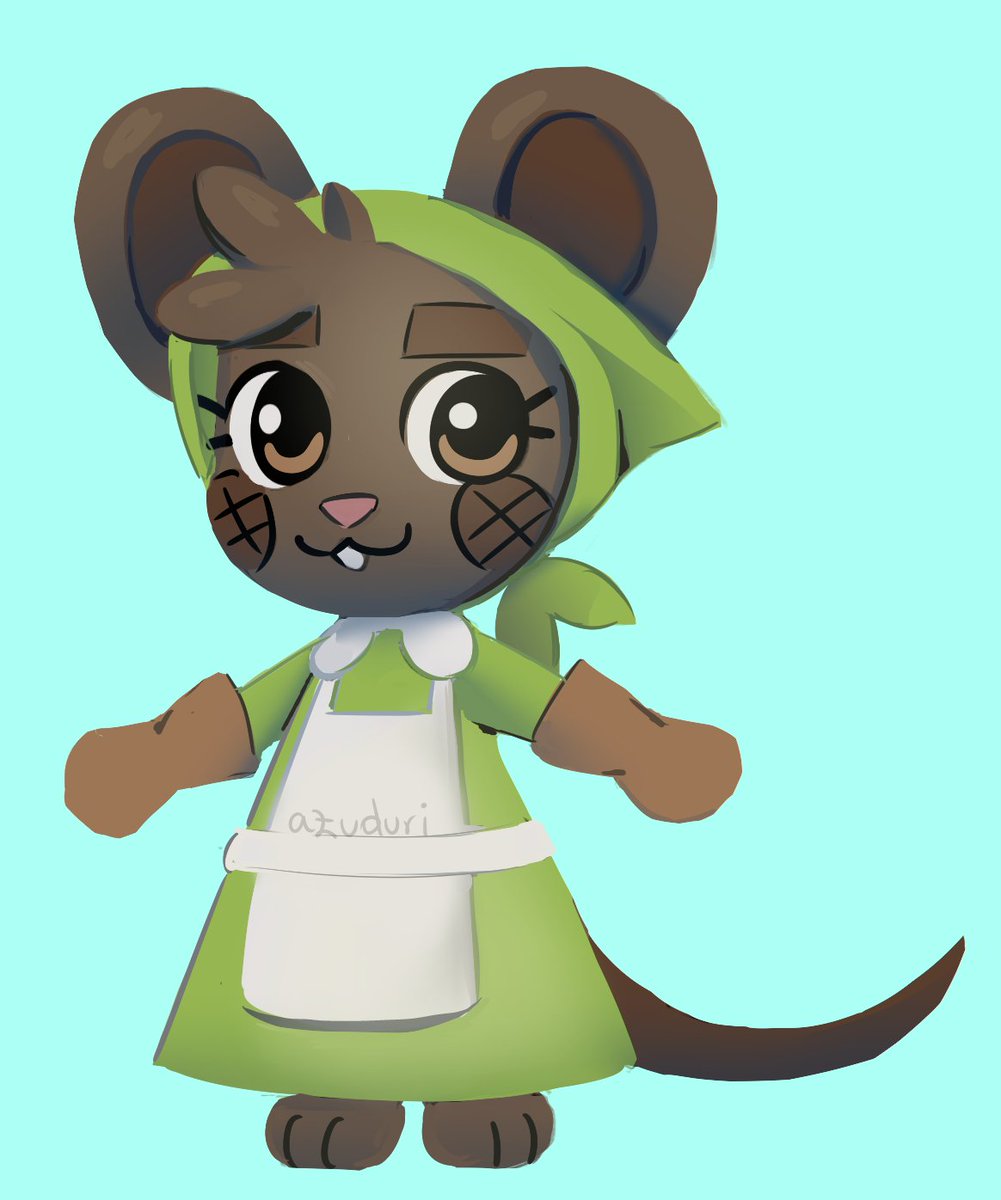 i drew this for the dollys factory discord server and then i realized i needed a higher level to upload to the art channels so here it is, my poor little hard working rat