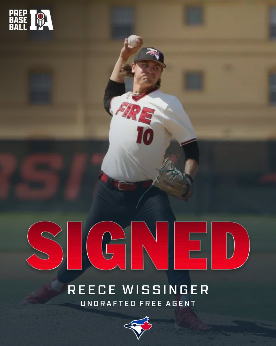 Prep Baseball Iowa (@prepbaseballia) on Twitter photo 𝗦𝗜𝗚𝗡𝗘𝗗 ✍️ 𝗥𝗘𝗘𝗖𝗘 𝗪𝗜𝗦𝗦𝗜𝗡𝗚𝗘𝗥
RHP Reece Wissinger (Burlington, 2019) has signed with the Toronto Blue Jays as an Undrafted Free Agent.
▪️Earned NAIA Reliever of the Year honors in 2023
▪️Struck out 205 in 142.1 IP at Southeastern (FL)
<a href="/reecewissinger/">Reece Wissinger</a> | 𝗦𝗜𝗚𝗡𝗘𝗗 ✍️ 𝗥𝗘𝗘𝗖𝗘 𝗪𝗜𝗦𝗦𝗜𝗡𝗚𝗘𝗥
RHP Reece Wissinger (Burlington, 2019) has signed with the Toronto Blue Jays as an Undrafted Free Agent.
▪️Earned NAIA Reliever of the Year honors in 2023
▪️Struck out 205 in 142.1 IP at Southeastern (FL)
<a href="/reecewissinger/">Reece Wissinger</a> |