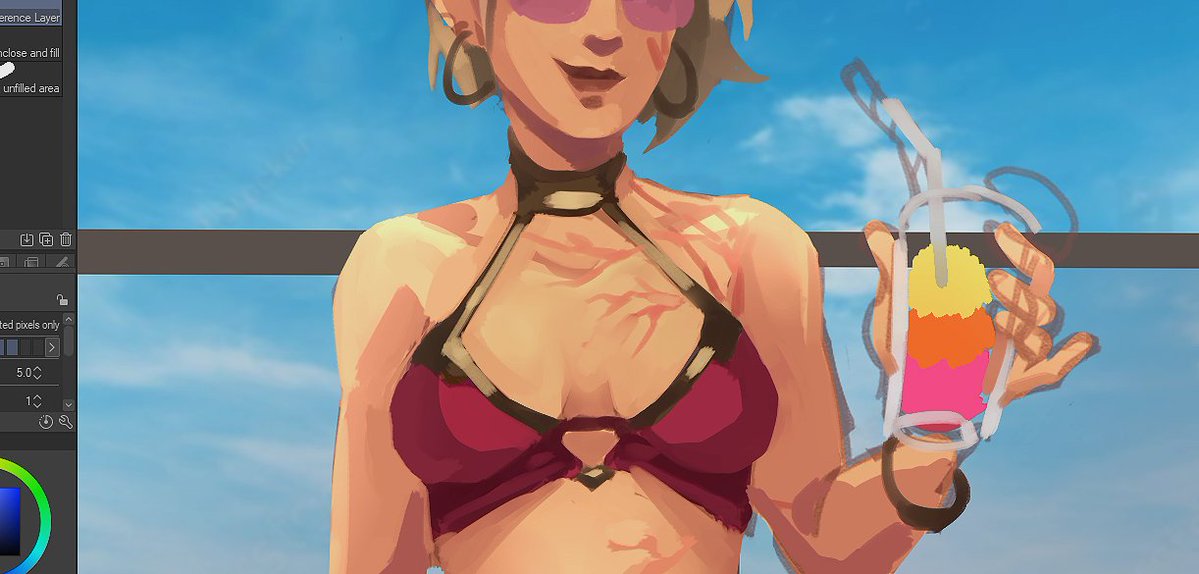 lilakeyLK's tweet image. my painting sketches always start out so messy