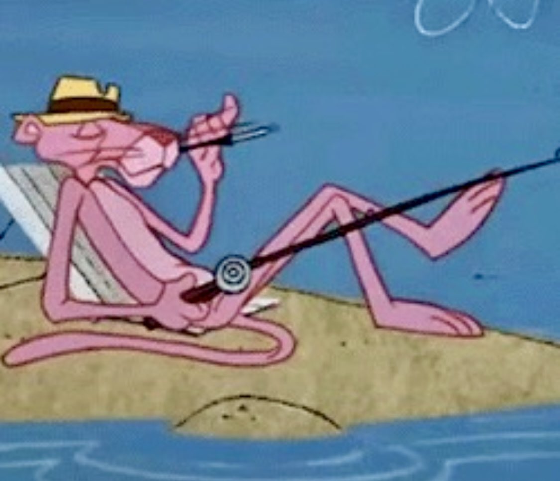 Set in Cozumel, Mexico, it's the Pink Panther starring in Hunter S. Thompson's The Great Shark Hunt... 
(📷 Al Satterwhite)