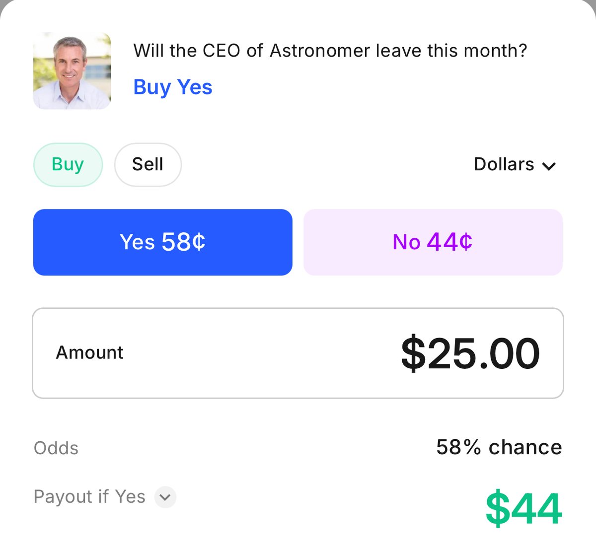 JesseBlake's tweet image. I really like the odds on yes right now