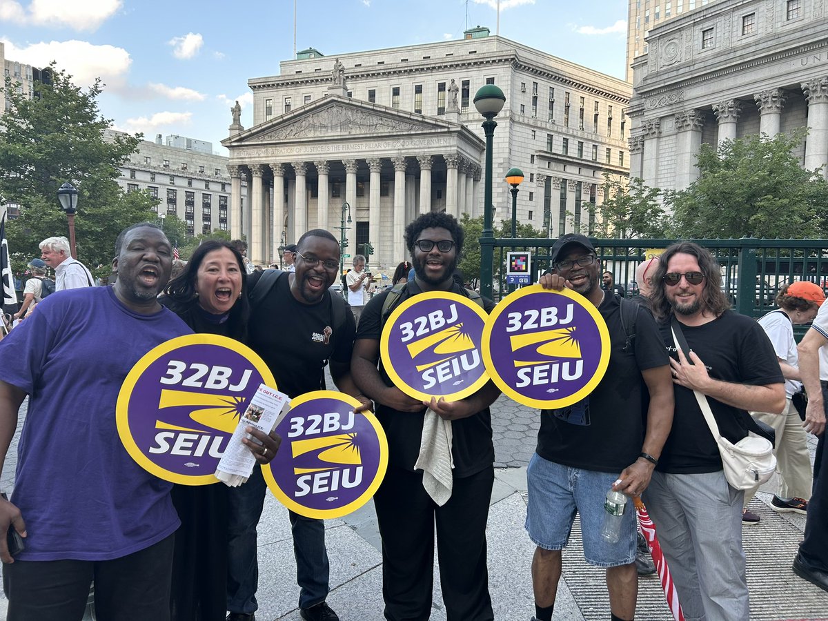 32BJSEIU's tweet image. Good trouble is necessary to fight for civil rights – that’s what the late and great John Lewis stood for. Today, we're honoring his legacy in New York and New Jersey by rallying against the #ICE detentions and deportations that are violating the rights of immigrants. Good…