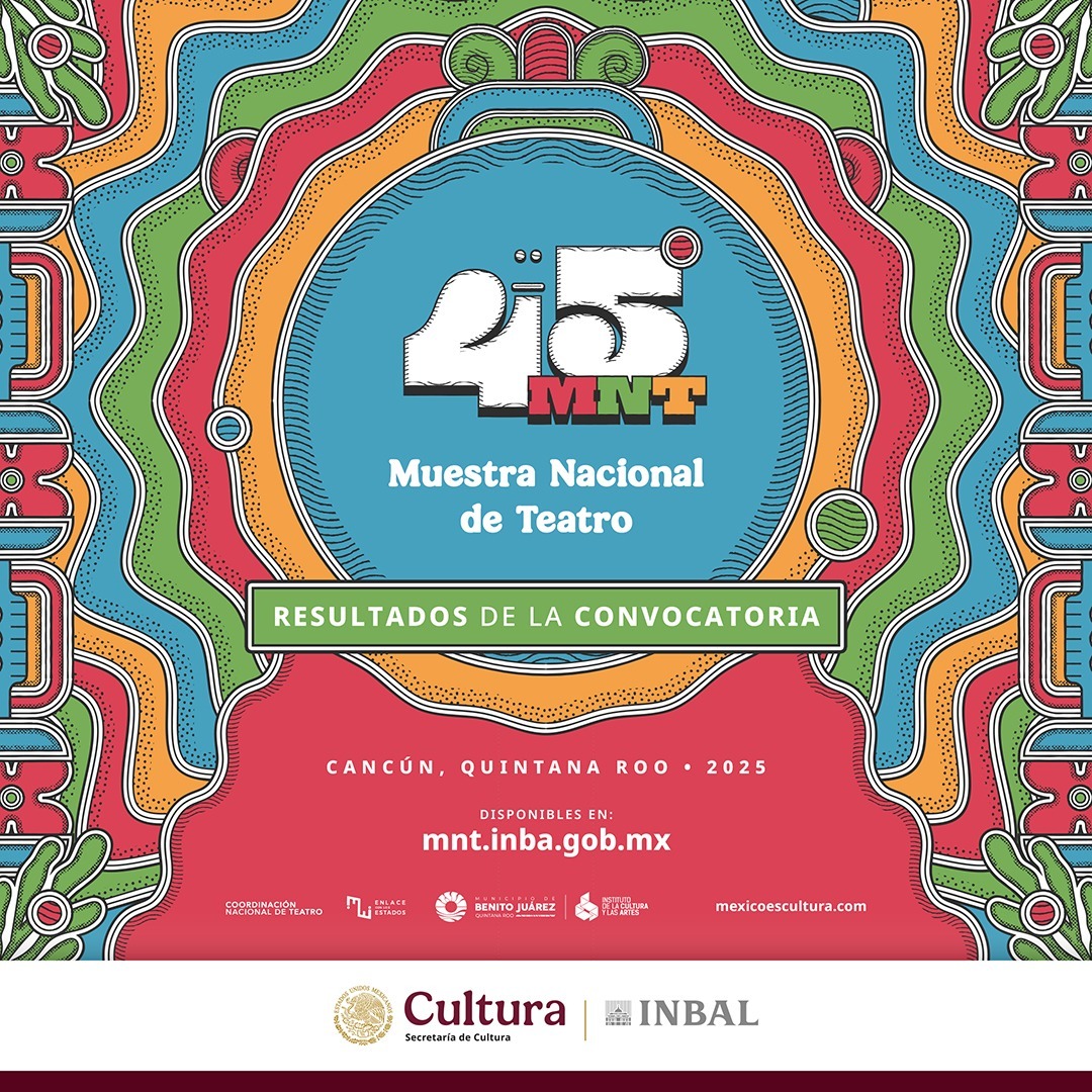 Secretaría de Cultura (@cultura_mx) on Twitter photo Conoce los proyectos que formarán parte de la 45ª Muestra Nacional de Teatro (<a href="/MNTeatro/">Muestra Nacional de Teatro</a>), que se llevará a cabo del 6 al 15 de noviembre de 2025 en Cancún, Quintana Roo. En esta edición se busca que las voces jóvenes sean de vital importancia para propiciar cambios y movimientos Conoce los proyectos que formarán parte de la 45ª Muestra Nacional de Teatro (<a href="/MNTeatro/">Muestra Nacional de Teatro</a>), que se llevará a cabo del 6 al 15 de noviembre de 2025 en Cancún, Quintana Roo. En esta edición se busca que las voces jóvenes sean de vital importancia para propiciar cambios y movimientos