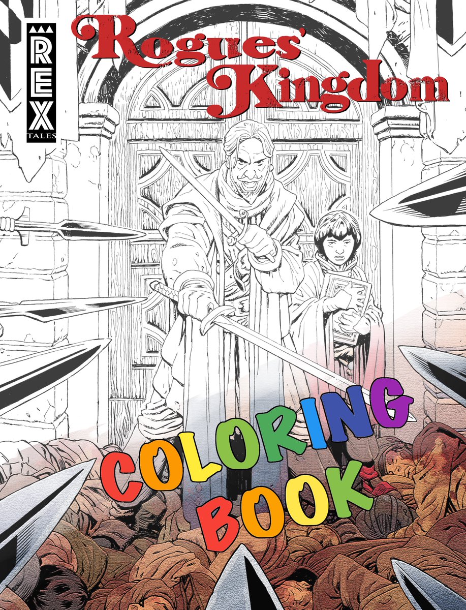 Johnsonverse's tweet image. We made a Rogues' Kingdom coloring book!! The campaign just reached a new milestone so we were able a coloring book as a stretch goal!!! #coloringbook #fantasy #art
inkedstudios.live/rogues