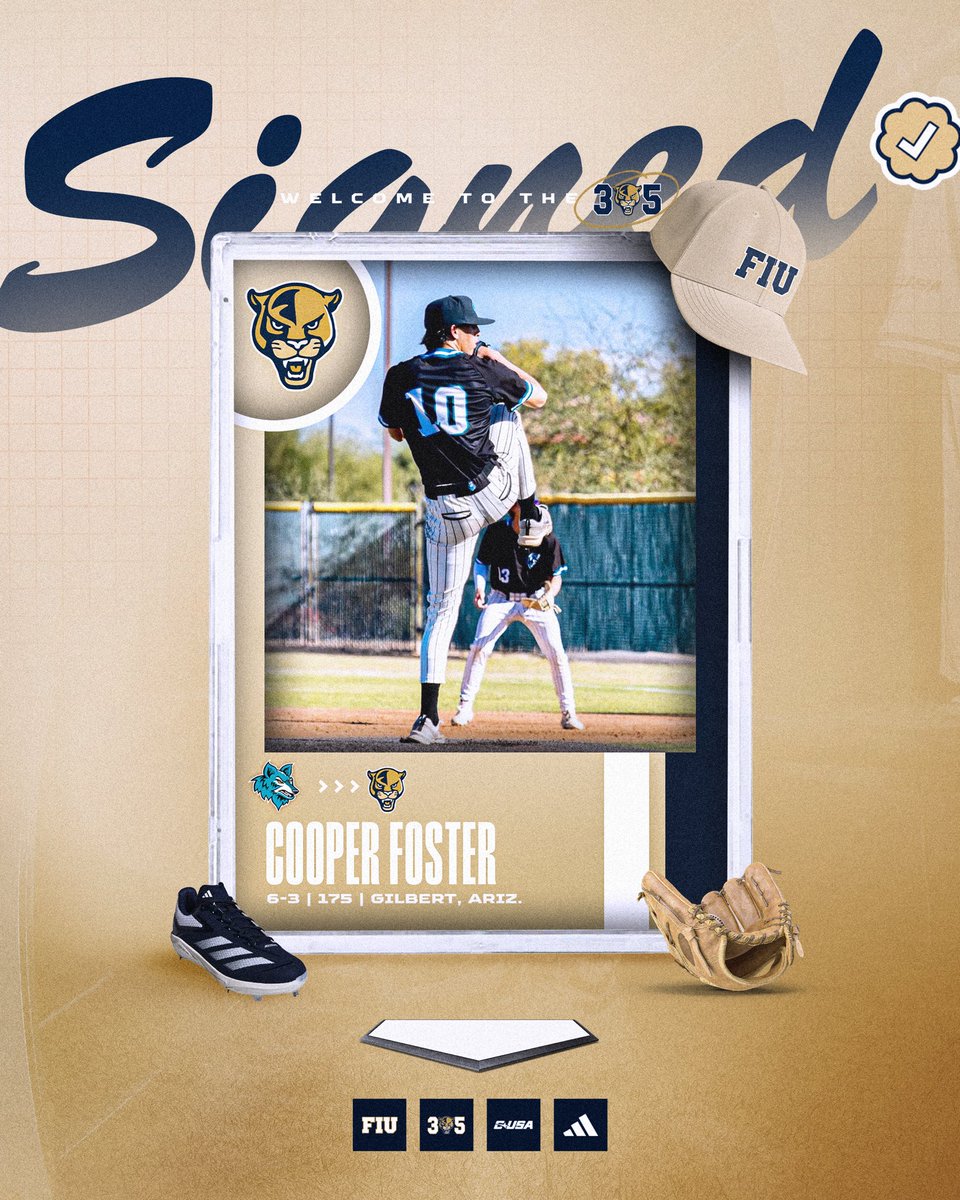 FIU Baseball (@fiubaseball) on Twitter photo Promising lefty added to the squad π₯ Welcome, <a href="/Coop___10/">Cooper Foster</a>!
β’ 6-3 | LHP | Chandler-Gilbert CC
β’ Made ten starts in 2025
β’ Fired 71 strikeouts in 51.1 innings Promising lefty added to the squad π₯ Welcome, <a href="/Coop___10/">Cooper Foster</a>!
β’ 6-3 | LHP | Chandler-Gilbert CC
β’ Made ten starts in 2025
β’ Fired 71 strikeouts in 51.1 innings