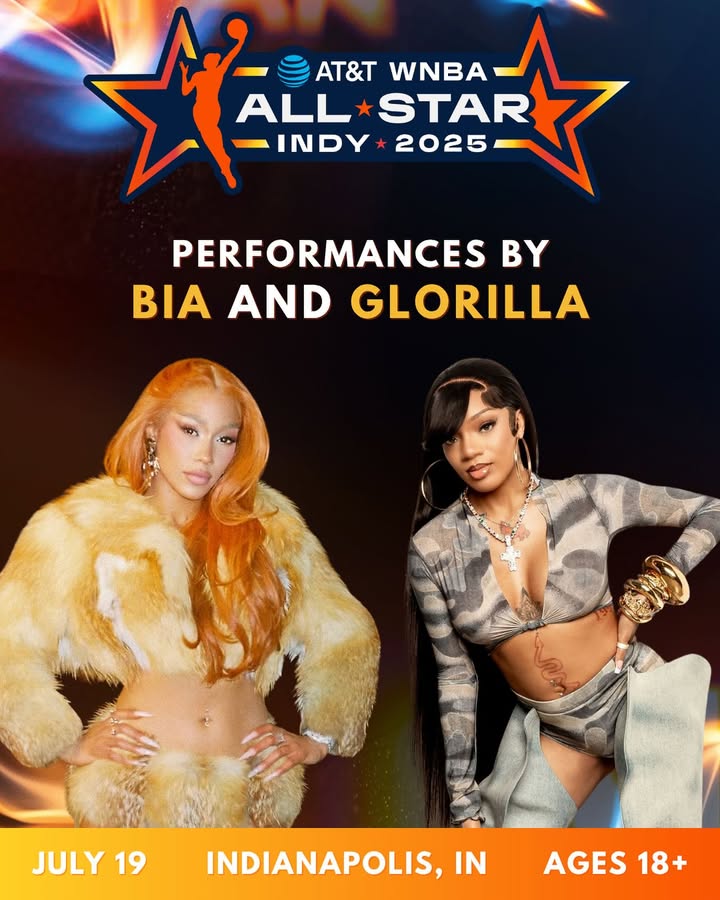 🔥 Join us for an unforgettable night featuring the WNBA’s top voted All-Stars with a special intros performance by BIA and a stellar halftime show by GloRilla. Request tickets now: 1iota.com/show/1934/wnba…

July 19
Indianapolis, IN
Ages 18+

#WNBA