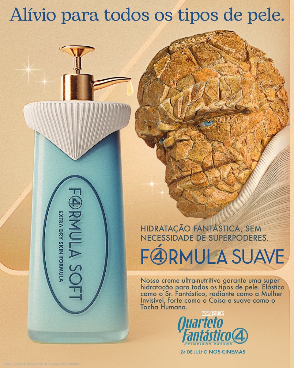 MarvelBR's tweet image. Uma linha fantástica de produtos para todas as necessidades! ✨

#QuartetoFantastico: Primeiros Passos, em 24 de julho nos cinemas.