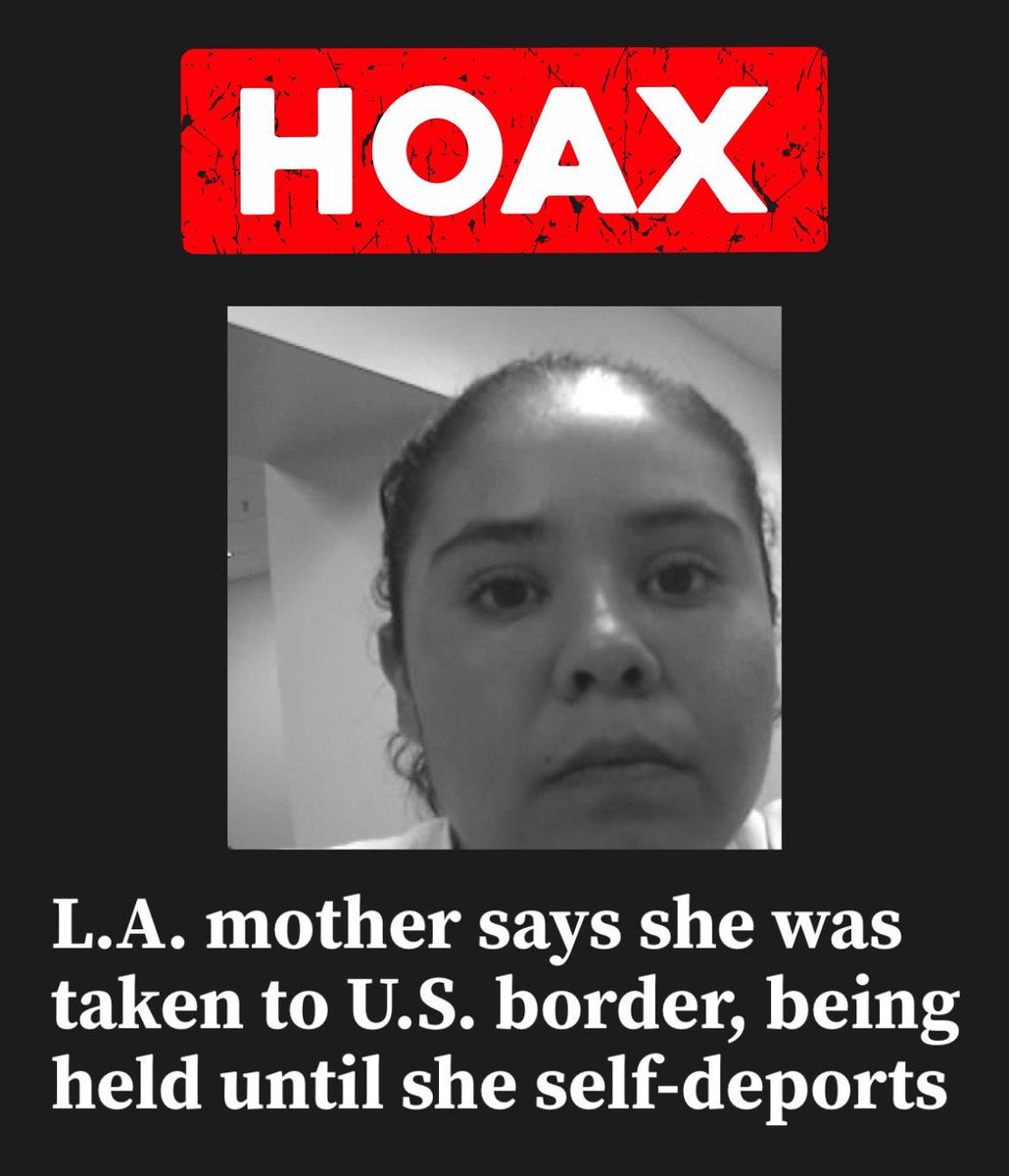 FAKE NEWS HOAX EXPOSED: 

Yuriana Julia Pelaez Calderon was NEVER arrested or kidnapped by ICE or bounty hunters—this criminal illegal alien scammed innocent Americans for money and diverted limited DHS resources from removing the worst of the worst from Los Angeles communities.
