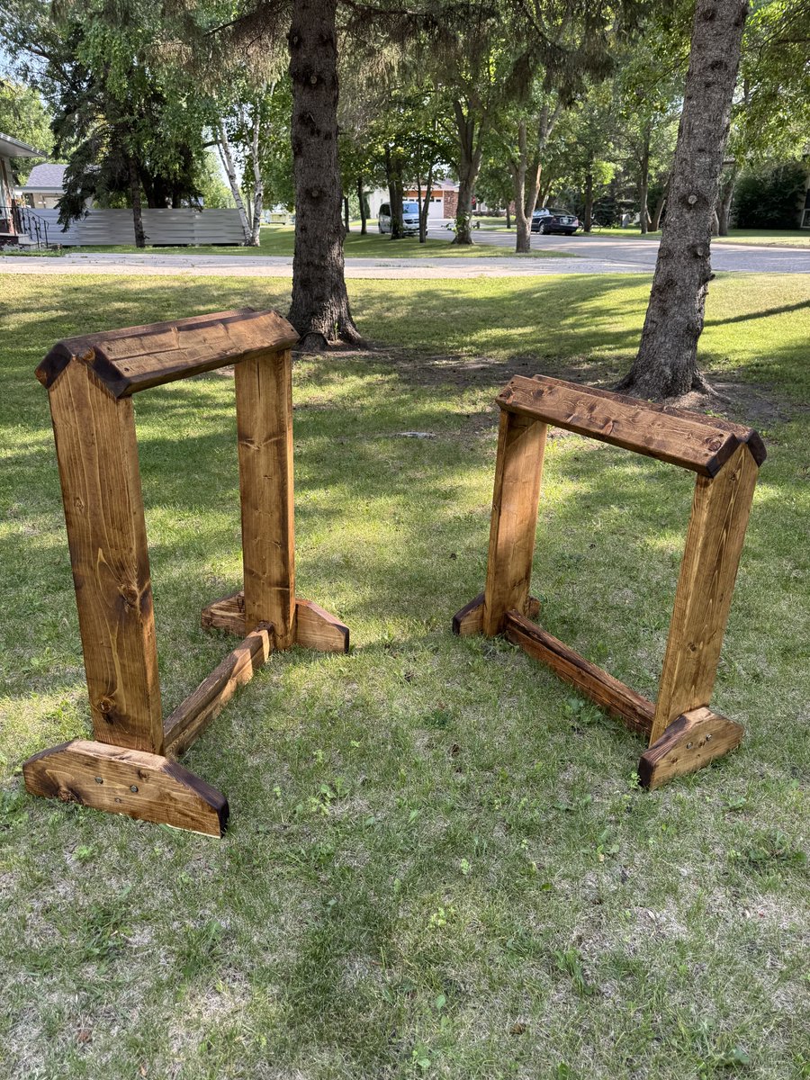 aaronjayjack's tweet image. Knocked out a pair of saddle stands today with that highly desired Arizona tundra spruce with its tight growth rings.