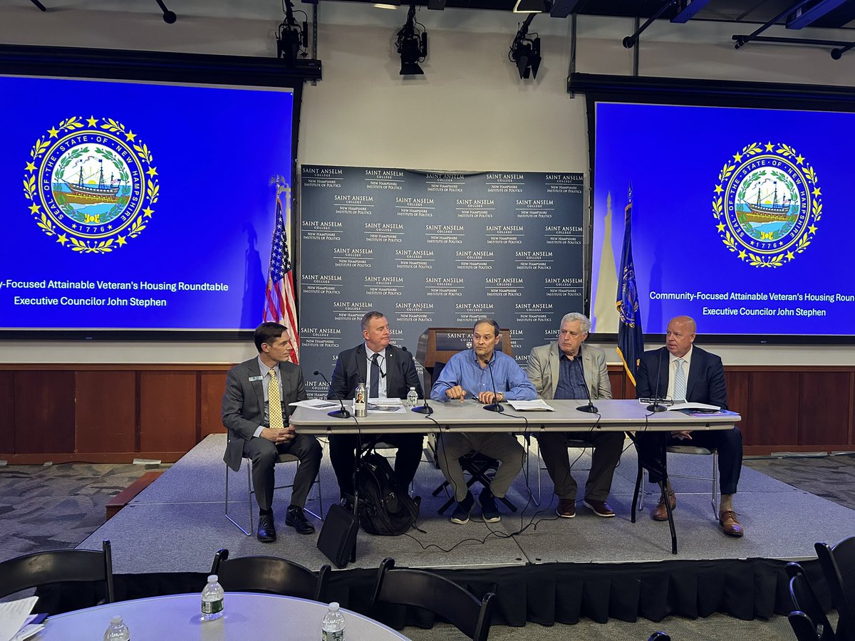 JohnStephenNH's tweet image. Great discussion on attainable housing for veterans tonight. Making sure we have affordable housing for our veterans is critically important, and we had lots of great ideas from our agencies and non-profit partners!