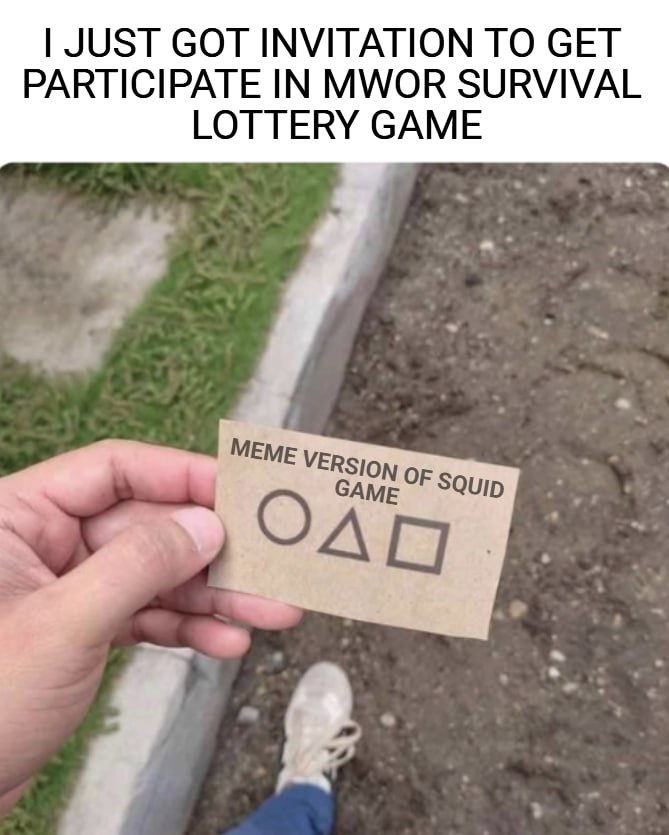 Did any other person get this? or am I just a special Chad? 😎

Anyway I think the invite got a Plus (to infinity) attached to it …  So i can bring everyone 😁

Who’s interested?  There‘s money to be made and you stack up more $MWOR tokens  

Its a win/win offer for everyone…