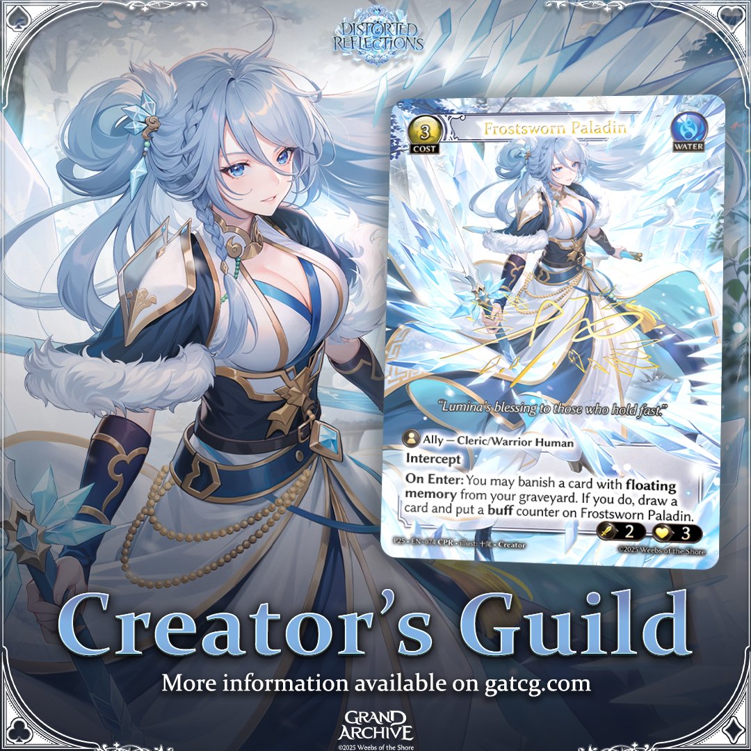 grandarchivetcg's tweet image. Introducing the Official Grand Archive TCG Creator Program, The Creator's Guild!
As Grand Archive TCG has grown, we remain humbled by the fact that many of you go above and beyond to create for the community. We understand that the path of creation requires just as much…