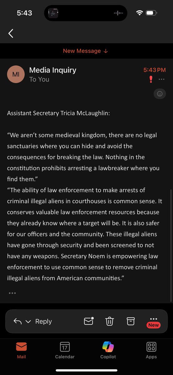 Ryan Knappenberger (@ryan_knappy) on Twitter photo DHS’ response to my story yesterday (24 hours later) on a <a href="/DemocracyFwd/">Democracy Forward</a> class action challenging ICE arrests at immigration courthouses and guidance for imm. judges to grant prosecutors’ dismissal motions even when they don’t clear the usual burden of evidence. <a href="/CourthouseNews/">Courthouse News</a> DHS’ response to my story yesterday (24 hours later) on a <a href="/DemocracyFwd/">Democracy Forward</a> class action challenging ICE arrests at immigration courthouses and guidance for imm. judges to grant prosecutors’ dismissal motions even when they don’t clear the usual burden of evidence. <a href="/CourthouseNews/">Courthouse News</a>