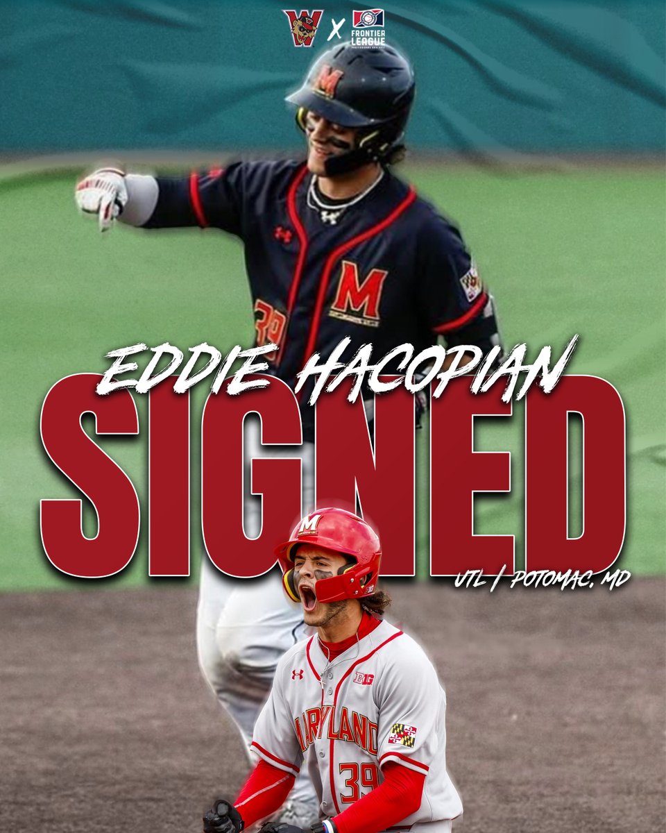 Washington Wild Things (@washwildthings) on Twitter photo We've signed former <a href="/TerpsBaseball/">Maryland Baseball</a> standout IF Eddie Hacopian (<a href="/EddieHacopian/">Eddie Hacopian</a>) to the active roster.
Eddie was playing in the <a href="/mlbdraftleague/">MLB Draft League</a> with <a href="/FrederickKeys/">Frederick Keys</a> this summer prior to signing his deal last night.
📖: tinyurl.com/ymaz3asa
#ThisIsYourTeam We've signed former <a href="/TerpsBaseball/">Maryland Baseball</a> standout IF Eddie Hacopian (<a href="/EddieHacopian/">Eddie Hacopian</a>) to the active roster.
Eddie was playing in the <a href="/mlbdraftleague/">MLB Draft League</a> with <a href="/FrederickKeys/">Frederick Keys</a> this summer prior to signing his deal last night.
📖: tinyurl.com/ymaz3asa
#ThisIsYourTeam