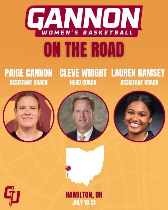 Back at it! 🚘🧳

Catch us in OH this weekend 🏀🤩

#GannonWBB